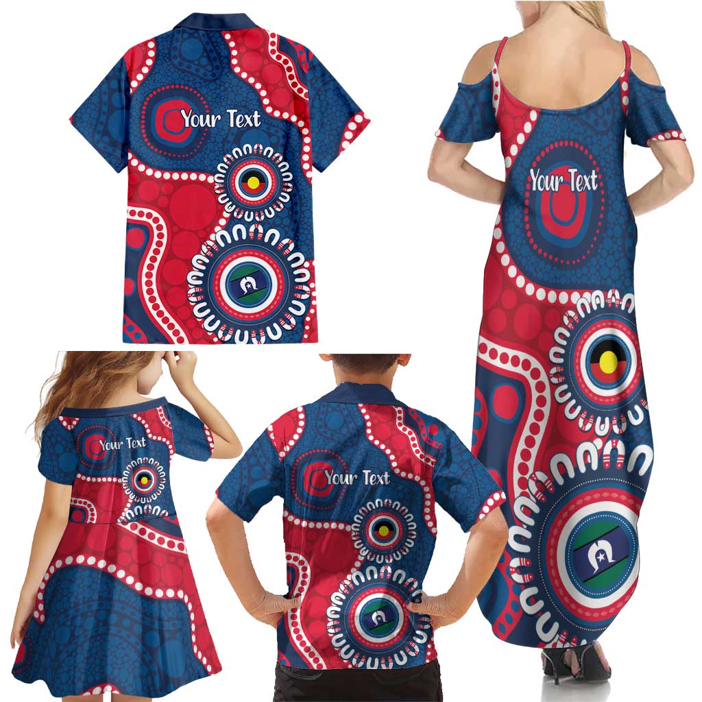 Adelaide Crows NAIDOC 2026 Personalised Family Matching Summer Maxi Dress and Hawaiian Shirt 50 Years of Deadly Aboriginal Art