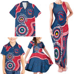Adelaide Crows NAIDOC 2026 Personalised Family Matching Tank Maxi Dress and Hawaiian Shirt 50 Years of Deadly Aboriginal Art