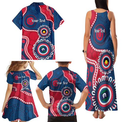 Adelaide Crows NAIDOC 2026 Personalised Family Matching Tank Maxi Dress and Hawaiian Shirt 50 Years of Deadly Aboriginal Art