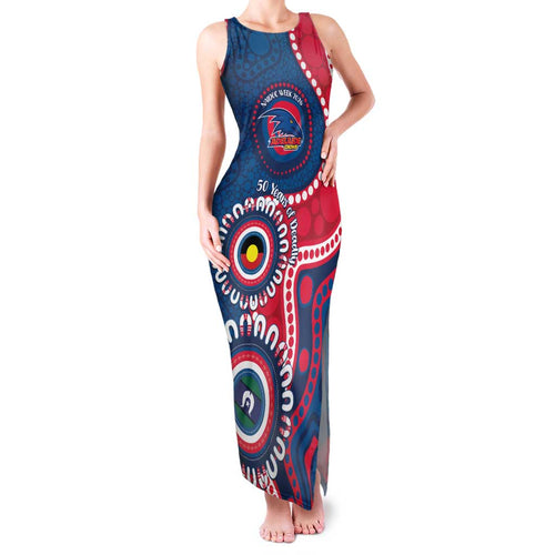 Adelaide Crows NAIDOC 2026 Personalised Family Matching Tank Maxi Dress and Hawaiian Shirt 50 Years of Deadly Aboriginal Art