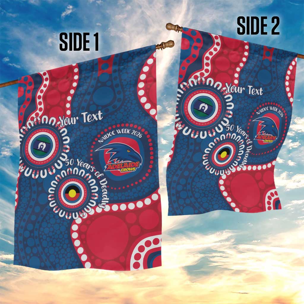 Adelaide Crows NAIDOC 2026 Personalised Garden Flag 50 Years of Deadly Aboriginal Art