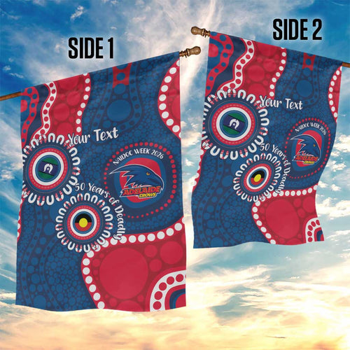 Adelaide Crows NAIDOC 2026 Personalised Garden Flag 50 Years of Deadly Aboriginal Art