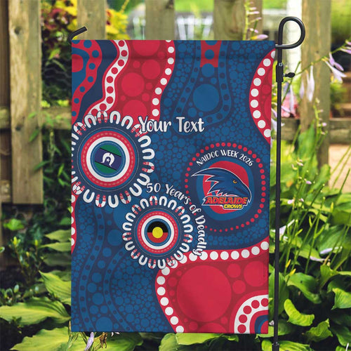 Adelaide Crows NAIDOC 2026 Personalised Garden Flag 50 Years of Deadly Aboriginal Art