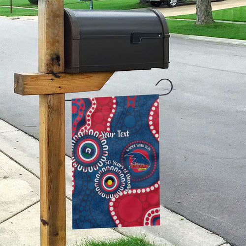 Adelaide Crows NAIDOC 2026 Personalised Garden Flag 50 Years of Deadly Aboriginal Art