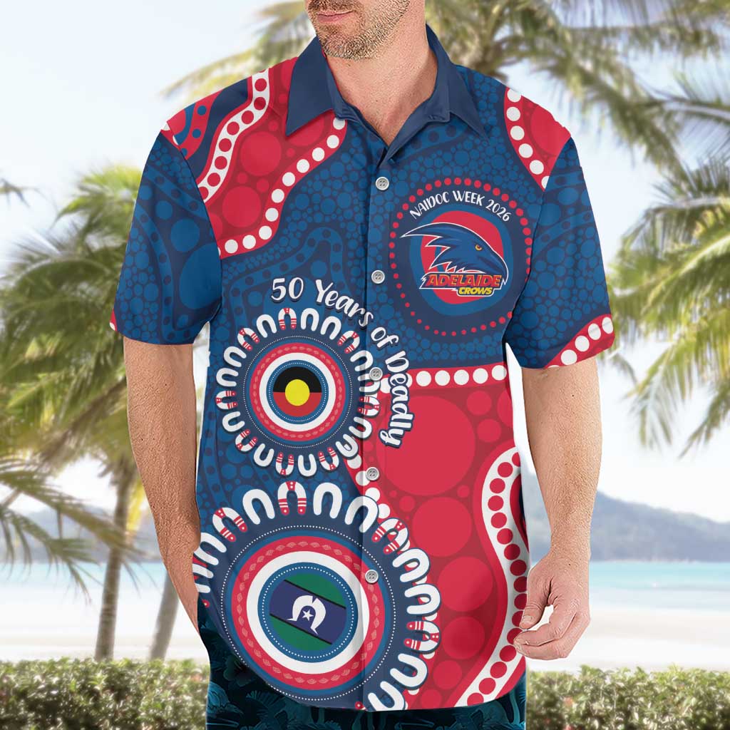 Adelaide Crows NAIDOC 2026 Personalised Hawaiian Shirt 50 Years of Deadly Aboriginal Art