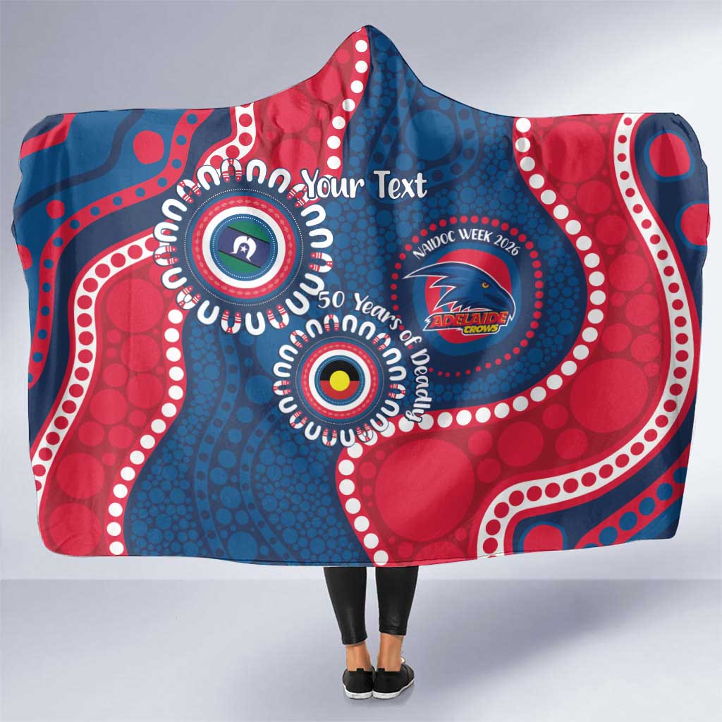 Adelaide Crows NAIDOC 2026 Personalised Hooded Blanket 50 Years of Deadly Aboriginal Art