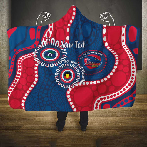 Adelaide Crows NAIDOC 2026 Personalised Hooded Blanket 50 Years of Deadly Aboriginal Art