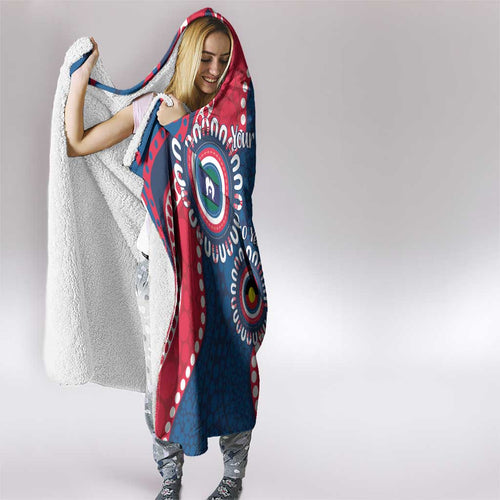 Adelaide Crows NAIDOC 2026 Personalised Hooded Blanket 50 Years of Deadly Aboriginal Art