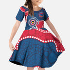 Adelaide Crows NAIDOC 2026 Personalised Kid Short Sleeve Dress 50 Years of Deadly Aboriginal Art