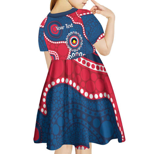 Adelaide Crows NAIDOC 2026 Personalised Kid Short Sleeve Dress 50 Years of Deadly Aboriginal Art