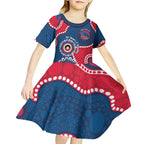 Adelaide Crows NAIDOC 2026 Personalised Kid Short Sleeve Dress 50 Years of Deadly Aboriginal Art