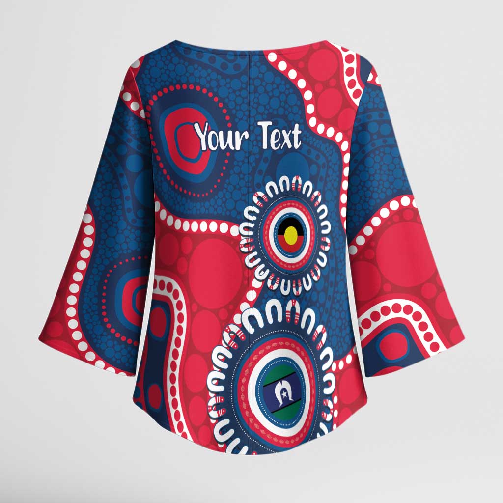Adelaide Crows NAIDOC 2026 Personalised Kimono Sleeve Blouse 50 Years of Deadly Aboriginal Art