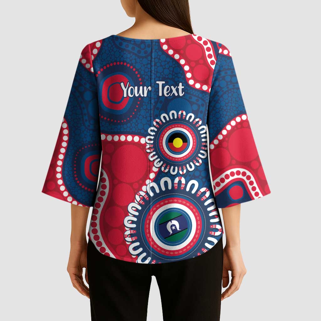 Adelaide Crows NAIDOC 2026 Personalised Kimono Sleeve Blouse 50 Years of Deadly Aboriginal Art