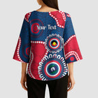 Adelaide Crows NAIDOC 2026 Personalised Kimono Sleeve Blouse 50 Years of Deadly Aboriginal Art