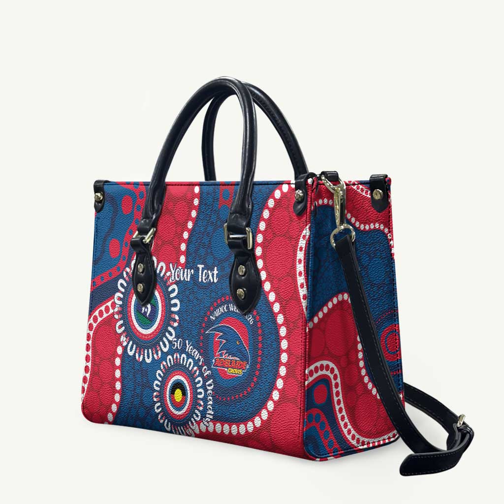 Adelaide Crows NAIDOC 2026 Personalised Leather Bag 50 Years of Deadly Aboriginal Art