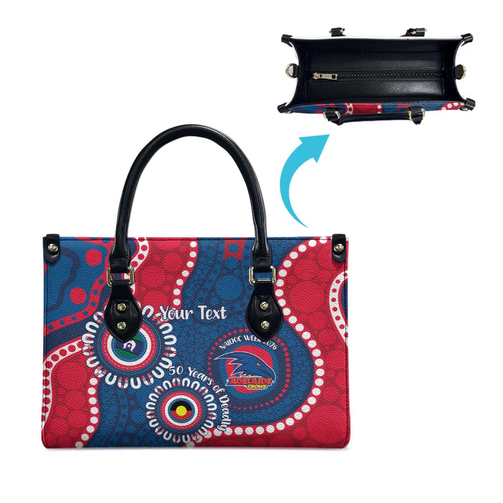 Adelaide Crows NAIDOC 2026 Personalised Leather Bag 50 Years of Deadly Aboriginal Art