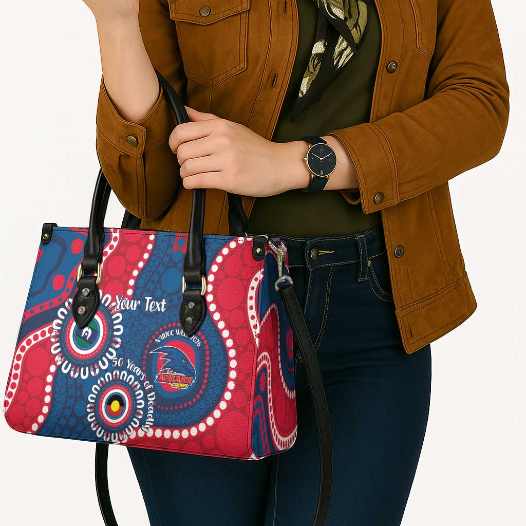 Adelaide Crows NAIDOC 2026 Personalised Leather Bag 50 Years of Deadly Aboriginal Art