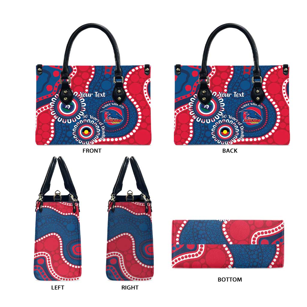 Adelaide Crows NAIDOC 2026 Personalised Leather Bag 50 Years of Deadly Aboriginal Art
