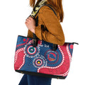 Adelaide Crows NAIDOC 2026 Personalised Leather Tote Bag 50 Years of Deadly Aboriginal Art
