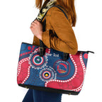 Adelaide Crows NAIDOC 2026 Personalised Leather Tote Bag 50 Years of Deadly Aboriginal Art