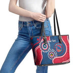 Adelaide Crows NAIDOC 2026 Personalised Leather Tote Bag 50 Years of Deadly Aboriginal Art
