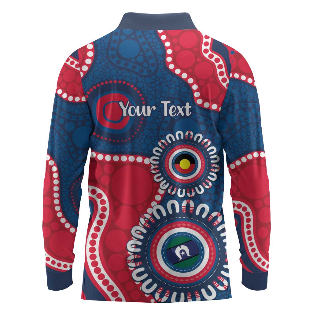 Adelaide Crows NAIDOC 2026 Personalised Long Sleeve Polo Shirt 50 Years of Deadly Aboriginal Art
