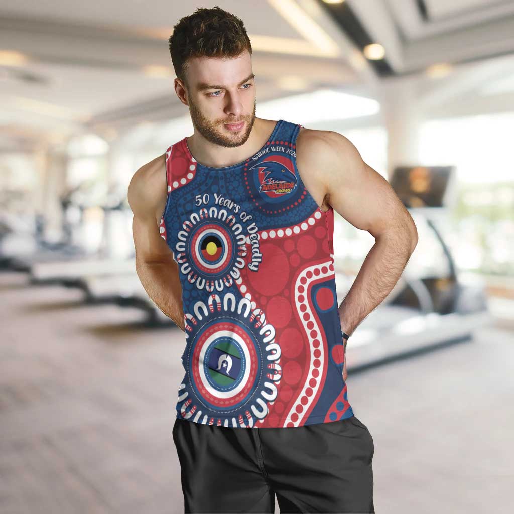 Adelaide Crows NAIDOC 2026 Personalised Men Tank Top 50 Years of Deadly Aboriginal Art