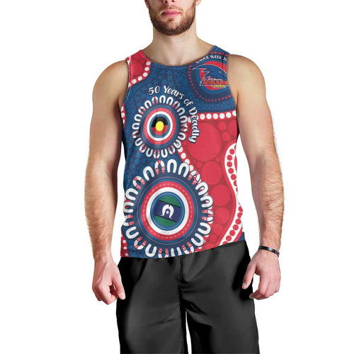 Adelaide Crows NAIDOC 2026 Personalised Men Tank Top 50 Years of Deadly Aboriginal Art