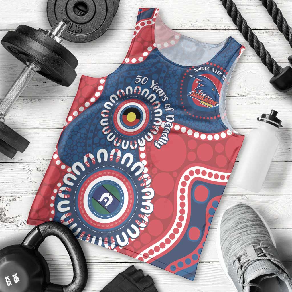 Adelaide Crows NAIDOC 2026 Personalised Men Tank Top 50 Years of Deadly Aboriginal Art