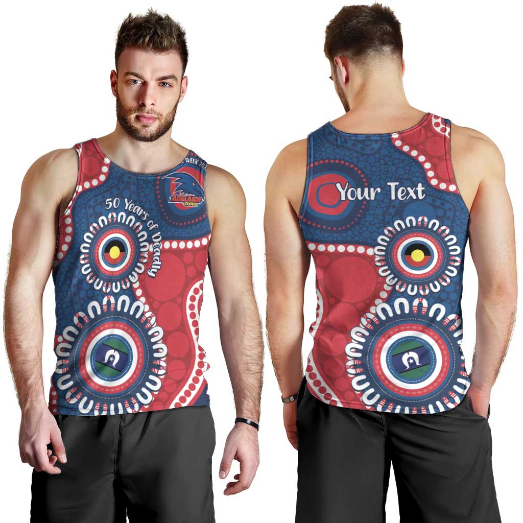 Adelaide Crows NAIDOC 2026 Personalised Men Tank Top 50 Years of Deadly Aboriginal Art
