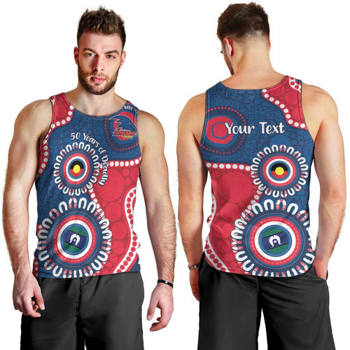 Adelaide Crows NAIDOC 2026 Personalised Men Tank Top 50 Years of Deadly Aboriginal Art