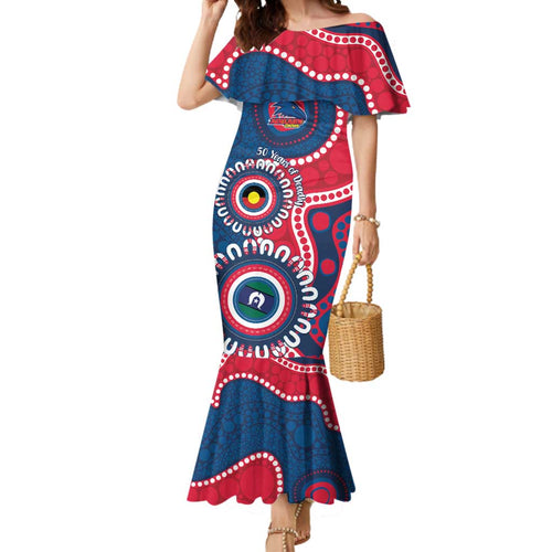 Adelaide Crows NAIDOC 2026 Personalised Mermaid Dress 50 Years of Deadly Aboriginal Art