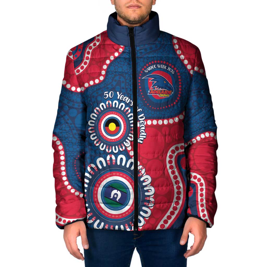 Adelaide Crows NAIDOC 2026 Personalised Padded Jacket 50 Years of Deadly Aboriginal Art
