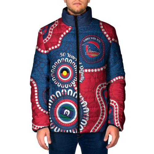 Adelaide Crows NAIDOC 2026 Personalised Padded Jacket 50 Years of Deadly Aboriginal Art