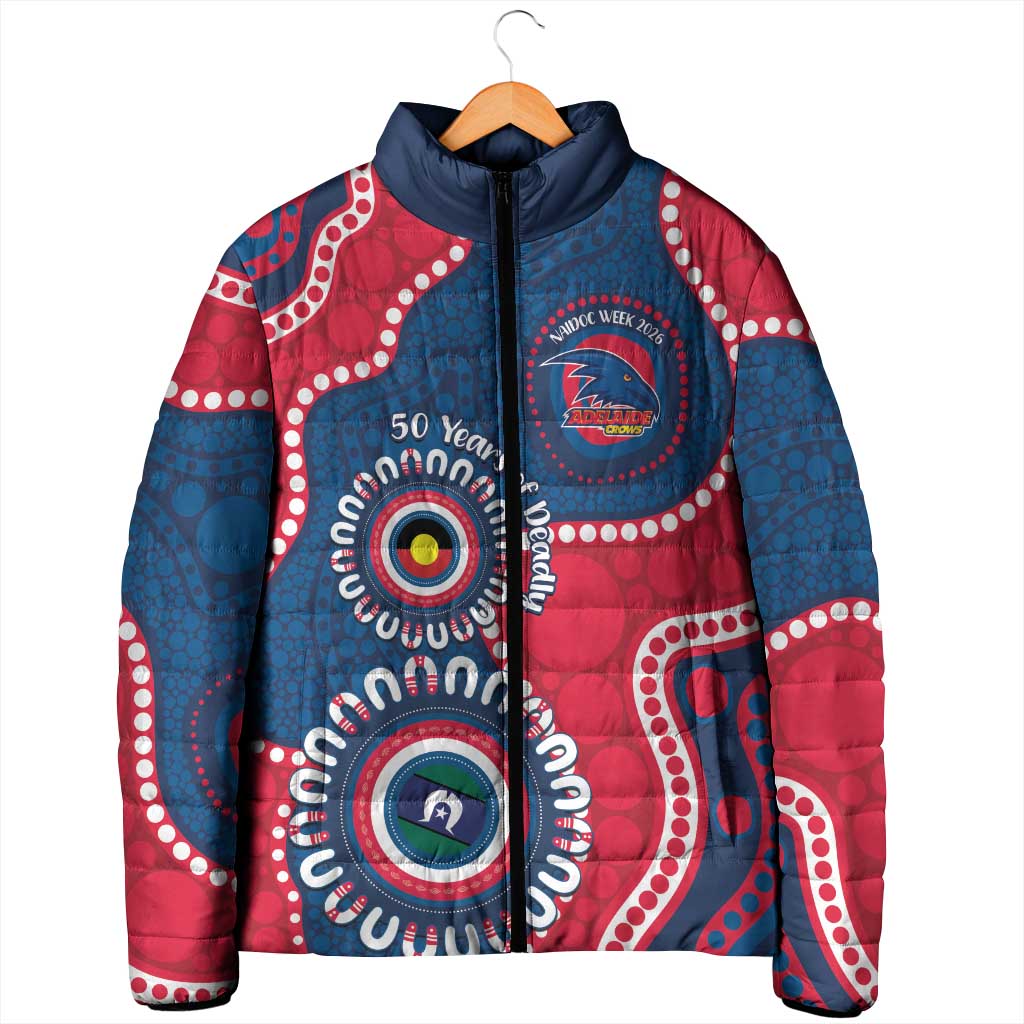 Adelaide Crows NAIDOC 2026 Personalised Padded Jacket 50 Years of Deadly Aboriginal Art