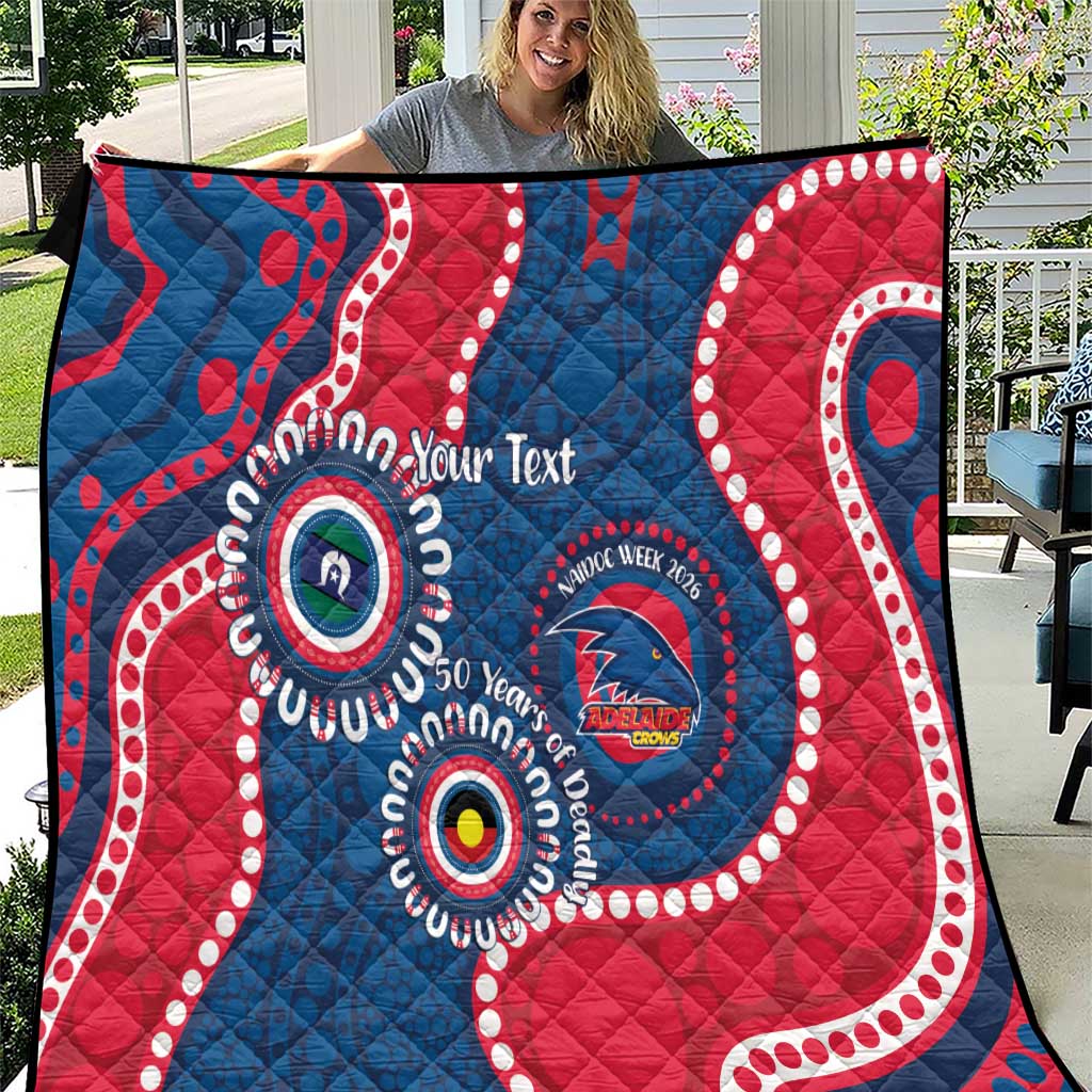 Adelaide Crows NAIDOC 2026 Personalised Quilt 50 Years of Deadly Aboriginal Art