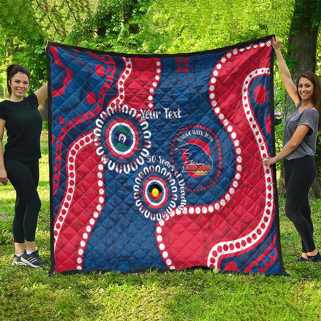 Adelaide Crows NAIDOC 2026 Personalised Quilt 50 Years of Deadly Aboriginal Art