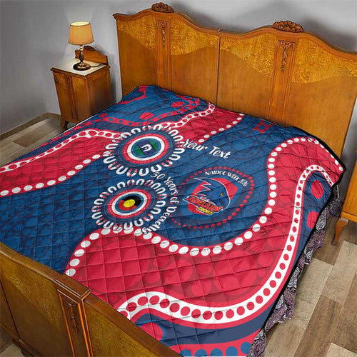 Adelaide Crows NAIDOC 2026 Personalised Quilt 50 Years of Deadly Aboriginal Art