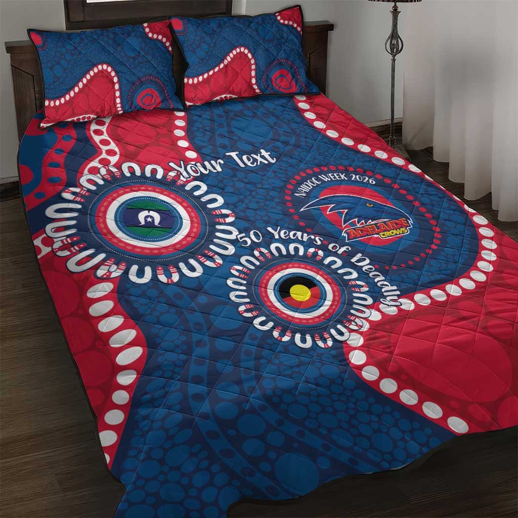 Adelaide Crows NAIDOC 2026 Personalised Quilt Bed Set 50 Years of Deadly Aboriginal Art