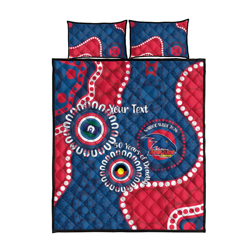 Adelaide Crows NAIDOC 2026 Personalised Quilt Bed Set 50 Years of Deadly Aboriginal Art