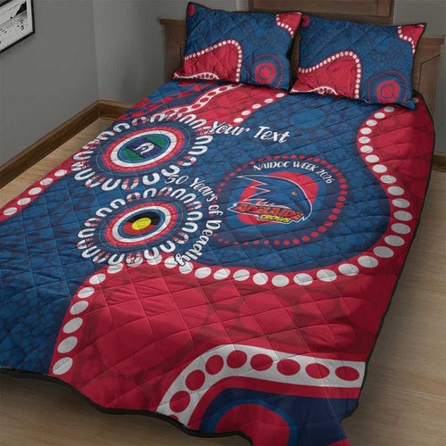 Adelaide Crows NAIDOC 2026 Personalised Quilt Bed Set 50 Years of Deadly Aboriginal Art