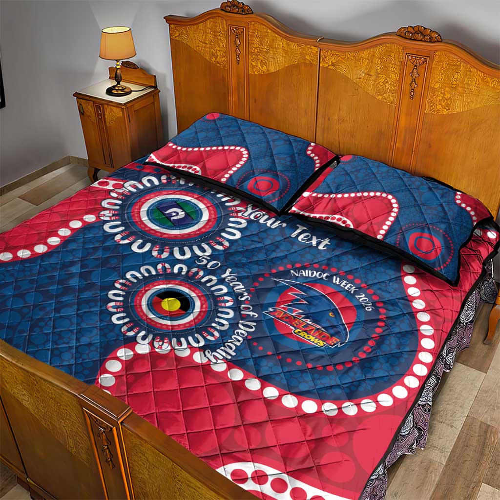 Adelaide Crows NAIDOC 2026 Personalised Quilt Bed Set 50 Years of Deadly Aboriginal Art