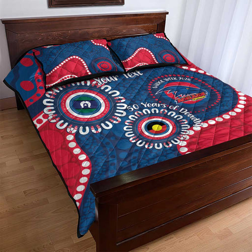Adelaide Crows NAIDOC 2026 Personalised Quilt Bed Set 50 Years of Deadly Aboriginal Art