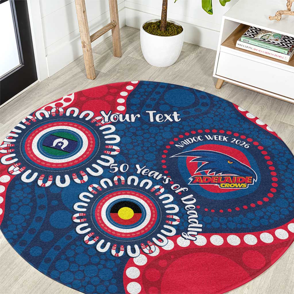 Adelaide Crows NAIDOC 2026 Personalised Round Carpet 50 Years of Deadly Aboriginal Art
