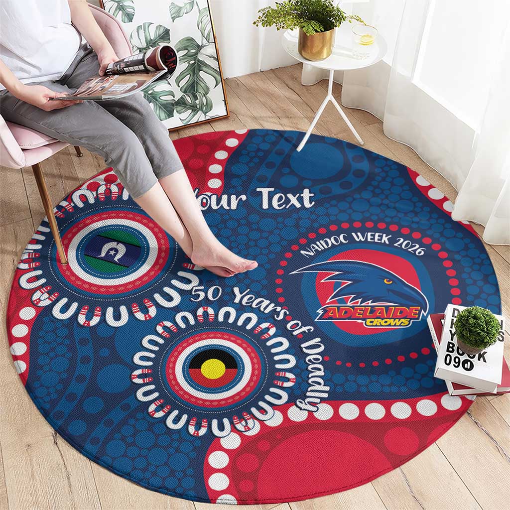 Adelaide Crows NAIDOC 2026 Personalised Round Carpet 50 Years of Deadly Aboriginal Art