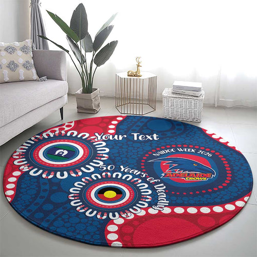 Adelaide Crows NAIDOC 2026 Personalised Round Carpet 50 Years of Deadly Aboriginal Art
