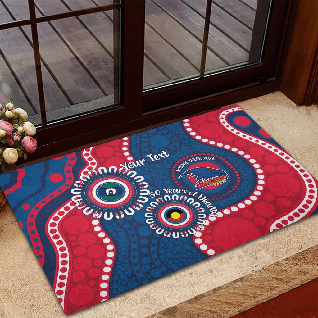 Adelaide Crows NAIDOC 2026 Personalised Rubber Doormat 50 Years of Deadly Aboriginal Art