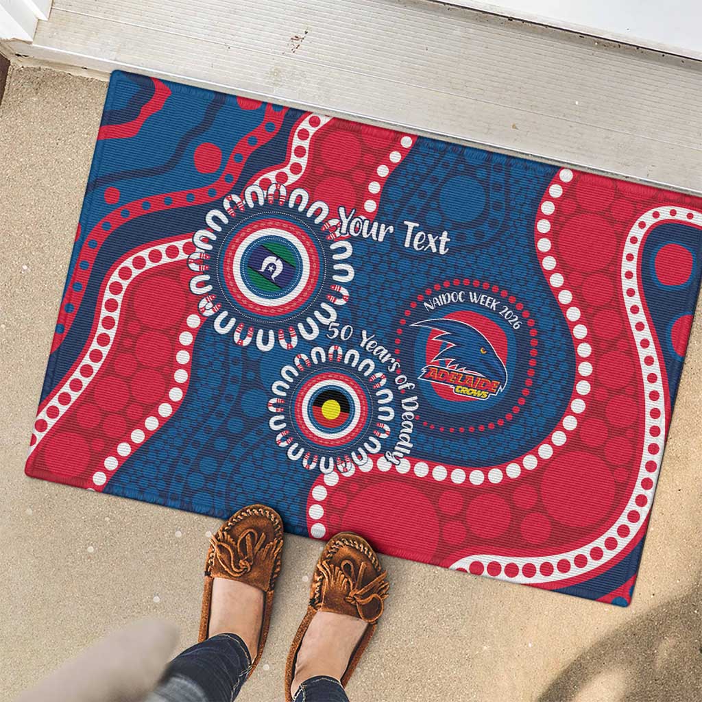 Adelaide Crows NAIDOC 2026 Personalised Rubber Doormat 50 Years of Deadly Aboriginal Art