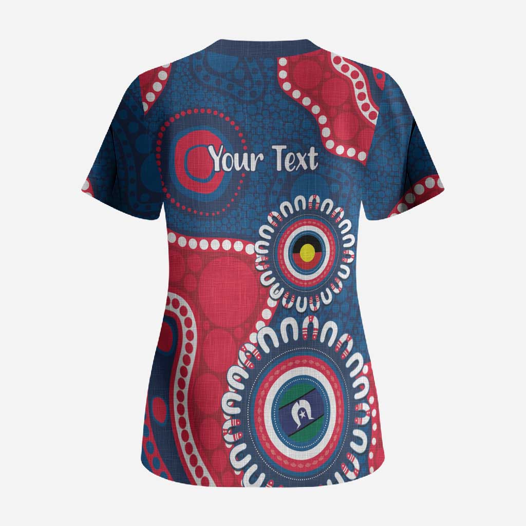 Adelaide Crows NAIDOC 2026 Personalised Scrub Top 50 Years of Deadly Aboriginal Art