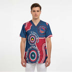 Adelaide Crows NAIDOC 2026 Personalised Scrub Top 50 Years of Deadly Aboriginal Art